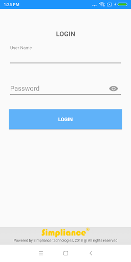 Android application Simpliance screenshort