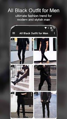Black Outfit for Menのおすすめ画像2