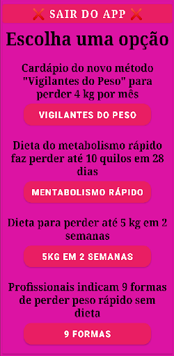 Android application Emagrecer: Dietas e Regimes screenshort