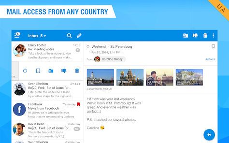 Screenshot 6 Mail.Ru for UA – Email applica android