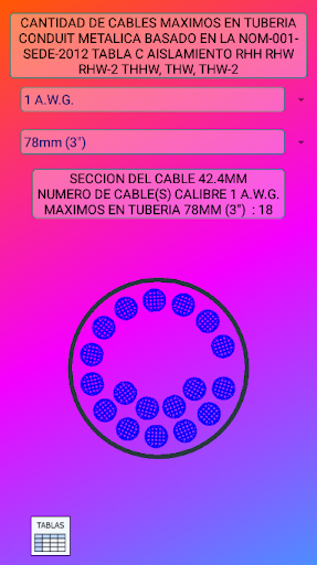 Android application Cables en Tubo Conduit NOM screenshort