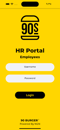 Android application 90's Burger HR User screenshort