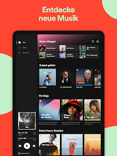 Spotify: Captura de tela de música e podcasts