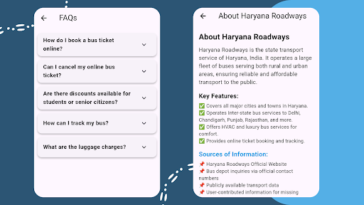 HR Roadways Bus TimeTable Info
