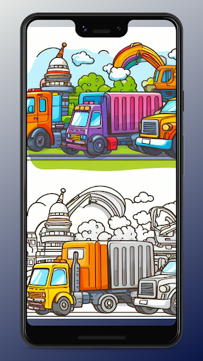 Android application Coloring Vehicles screenshort