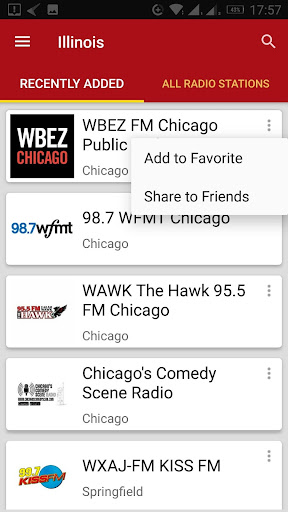Android application Illinois Radio Stations - USA screenshort