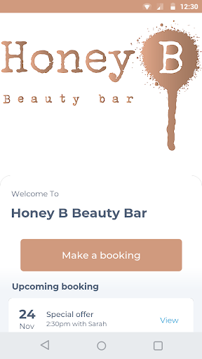 Android application Honey B Beauty Bar screenshort