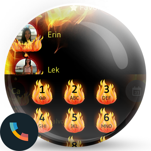 Theme Dialer Fire Flames  Icon
