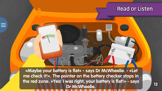 Doctor McWheelie: Battery discharge animated book  screenshots 2