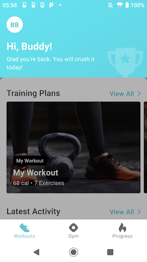 Android application Knörnschild Fitness screenshort