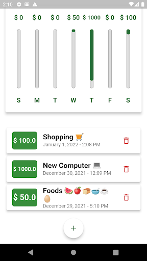 Android application SaveDay | Track Money Daily screenshort