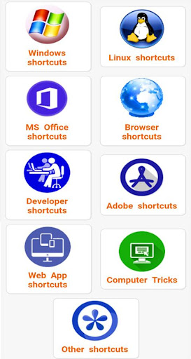 Android application Computer Shortcut Keys screenshort