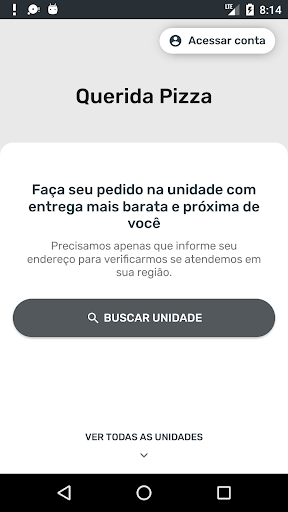 Android application Querida Pizza screenshort