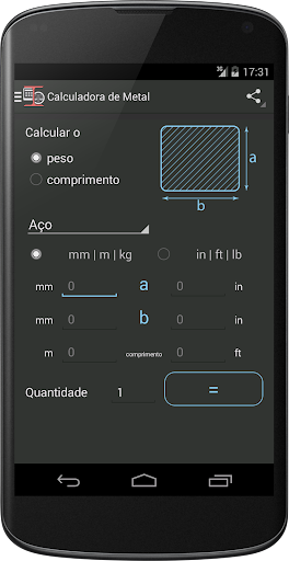 Visualização do aplicativo