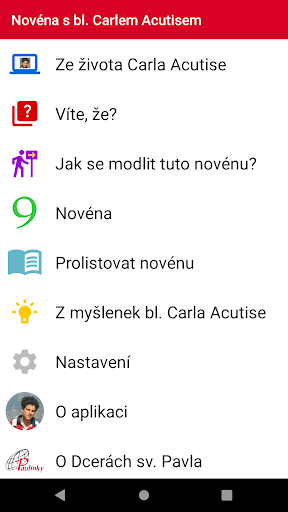 Android application Novéna s bl. Carlem Acutisem screenshort