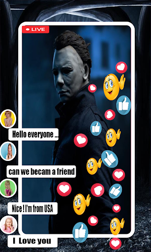 Android application Michael Myers fake call prank screenshort
