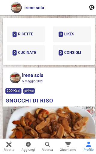 Android application Ricettiamoci screenshort