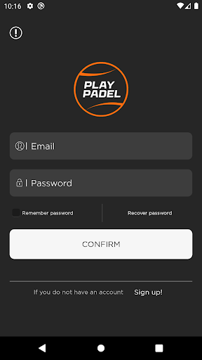 Android application Play Padel screenshort