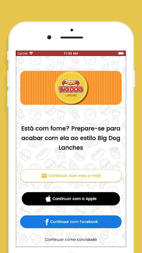 Android application Big Dog Lanches screenshort