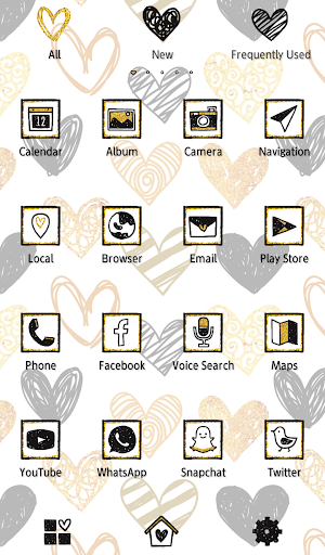Gold & Black Hearts Theme Screen 3