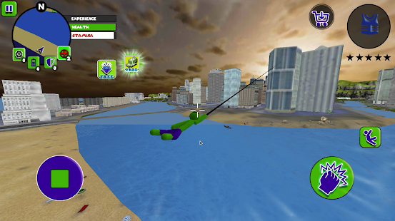 Incredible Green Monster Stickman Rope Hero 1.0 APK screenshots 9