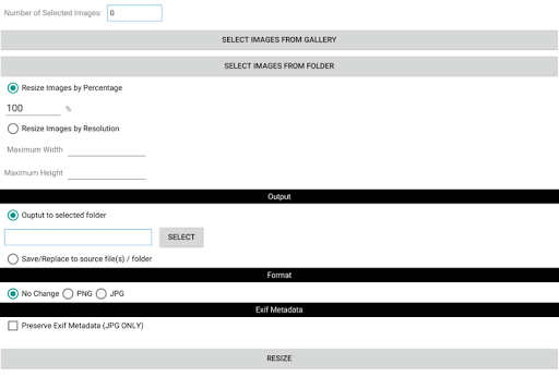 BIR - Batch Image Resizer Screen 2