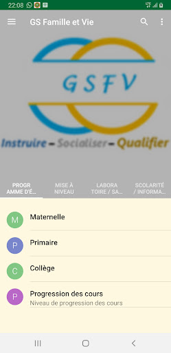 Android application GS Famille et Vie screenshort