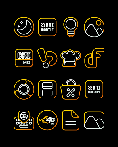 Screenshot of HoneyLine Yellow - Icon Pack