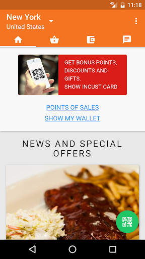 Android application inCust universal loyalty card screenshort