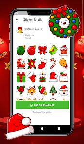 Screenshot 14 WAStickerApps Navidad Stickers android