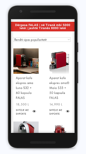 Android application ama Caffe screenshort