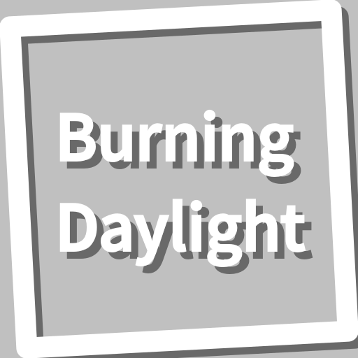 Book, Burning Daylight logo