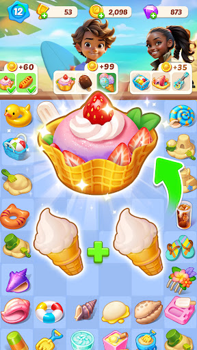 Android application Happy Merge Seaside screenshort