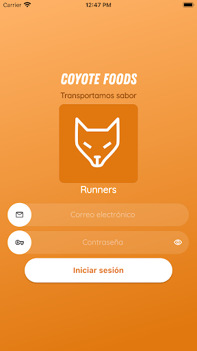 Android application Coyote Foods Runners screenshort