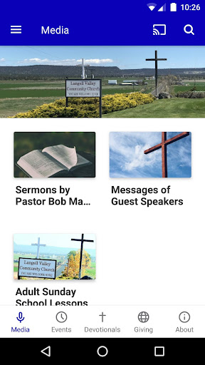 Android application Langell Valley Church screenshort