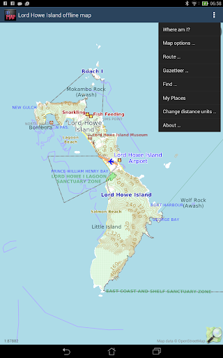 Android application Lord Howe Island offline map screenshort