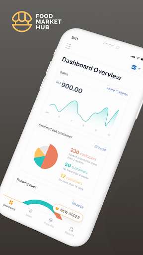 Android application Food Market Hub screenshort
