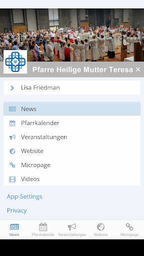 Android application Pfarre Heilige Mutter Teresa screenshort
