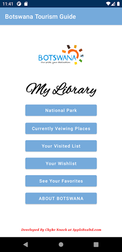 Android application Botswana Tourism Guide screenshort