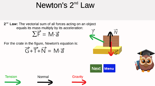 Android application Newton: Laws of Motion screenshort