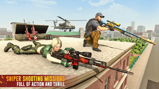 Sniper Games Offline Battle 3D