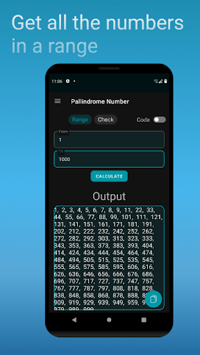 Android application JavaNum - java number programs screenshort
