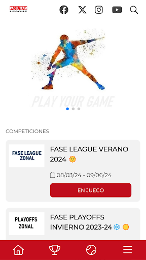 Android application Padel Team League screenshort