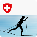 Cross-country skiing technique icon