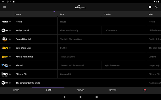 Screenshot of Rainier Connect Stream TV