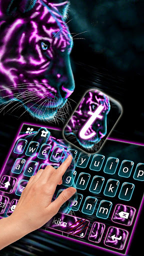 Gleamy Tiger Keyboard Theme Screen 3