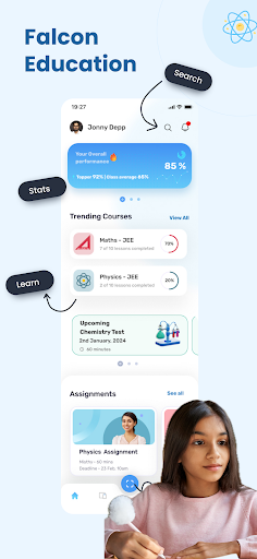Android application Falcon Education screenshort