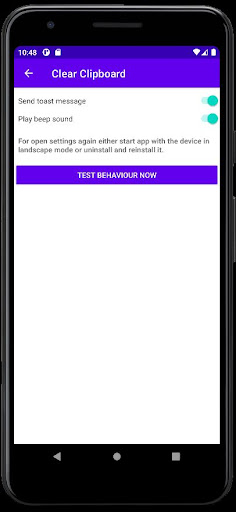 Android application Clear Clipboard screenshort