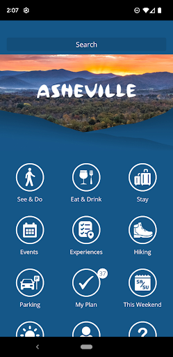 Screenshot of Explore Asheville