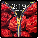 Zipper Lock Screen Rose icon